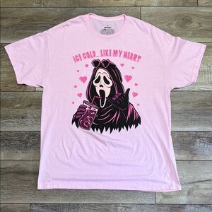 NWOT Scream Ghostface Valentines Day Iced Coffee T Shirt XL